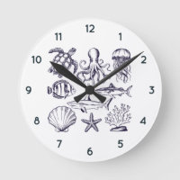 Summer beach turtle Fish Shark Octopus Seashell