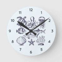 Summer beach turtle Fish Shark Octopus Seashell