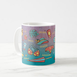 Summer Beach Two-Tone Coffee Mug