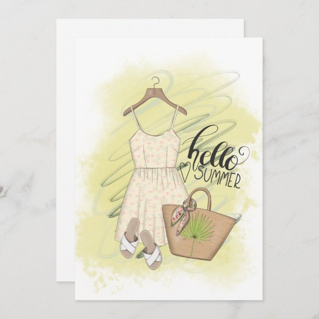 Summer Beach Vacation Birthday Party Invitation (Front/Back)