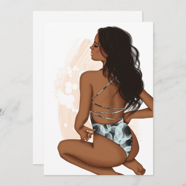 Summer Beach Vacation Birthday Party Invitation (Front/Back)