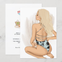 Summer Beach Vacation Birthday Party Invitation