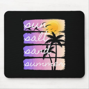 Summer Beach Vacation Salt Sun Sand Sunset Cruise Mouse Pad