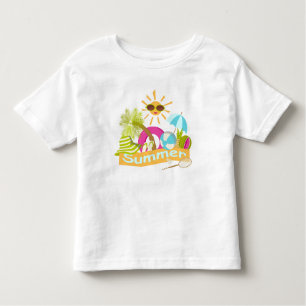 Summer beach vacation smiling sun in sunglasses toddler T-Shirt