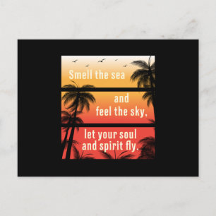 Summer Beach Vacation Surf Cool Sea Sun Funny Gift Postcard