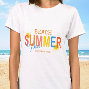 Summer Beach Vibes Custom T-Shirt