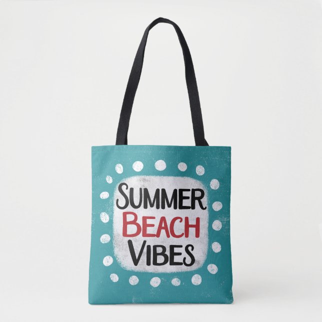 Summer Beach Vibes Tote Bag (Front)