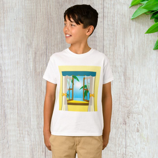 Summer Beach View T-Shirt (Creator Uploaded)