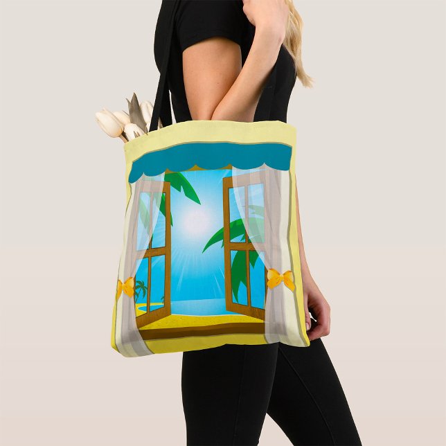 Summer Beach View Tote Bag (Creator Uploaded)