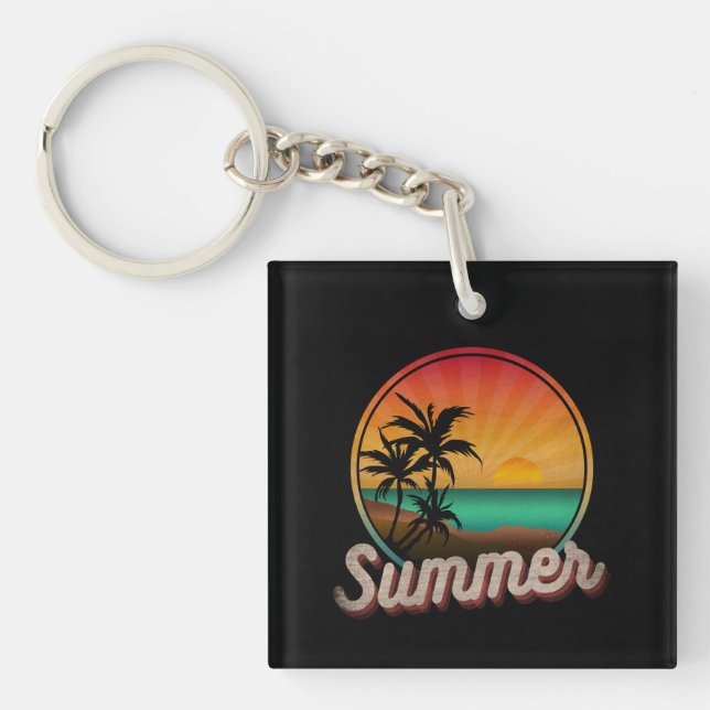 SUMMER BEACH VINTAGE KEY RING (Front)