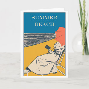 Summer Beach Vintage Poster Card
