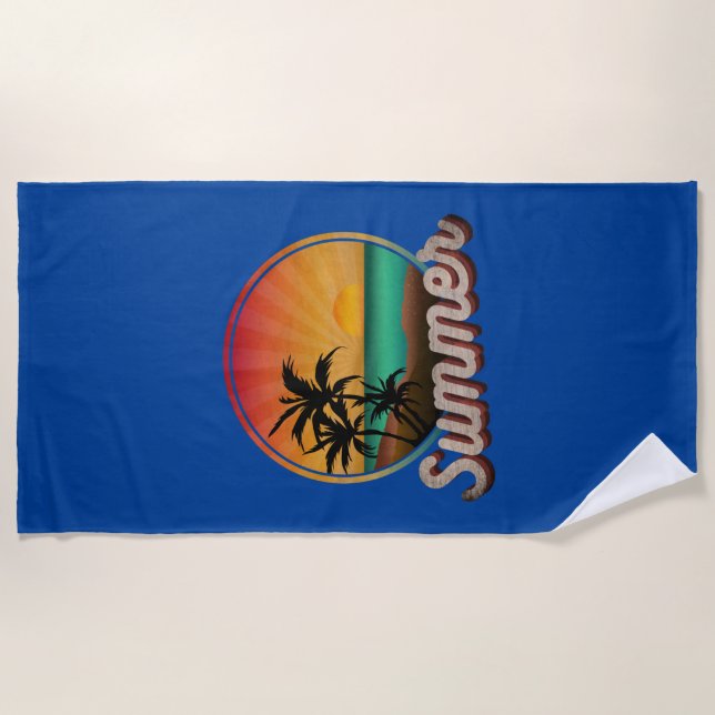 SUMMER BEACH VINTAGE TOWEL (Front)