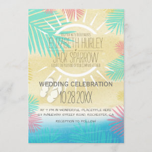 Summer Beach Wedding Invitations