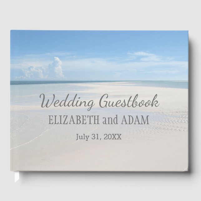 Summer Beach Wedding Ocean Guest Book (Front)