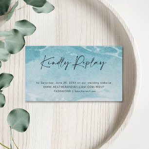 Summer Beach Wedding Respond RSVP Enclosure Card