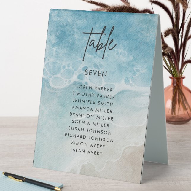 Summer Beach Wedding Table Numbers (In SItu (Table))