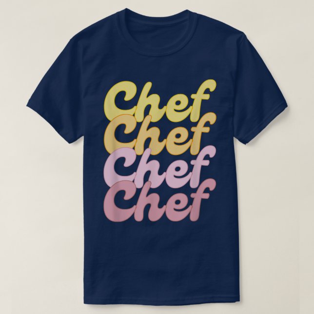 Summer Beachy Chef Cook Culinary Arts Student Grad T-Shirt (Design Front)