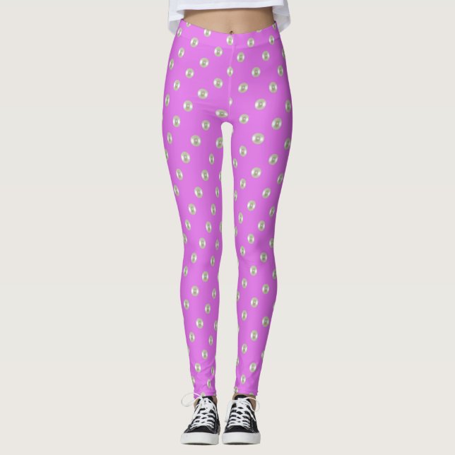 Summer beads on purple leggings (Front)