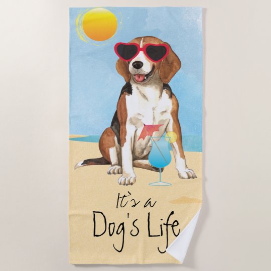 beagle beach towel