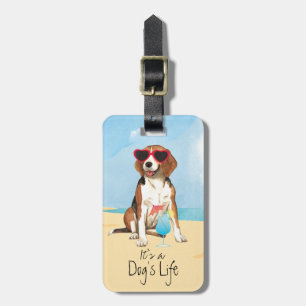 Summer Beagle Luggage Tag