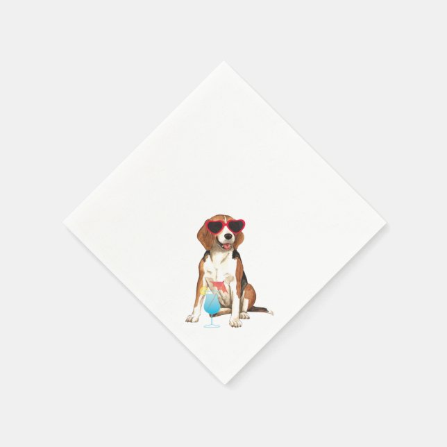 Summer Beagle Napkin (Corner)