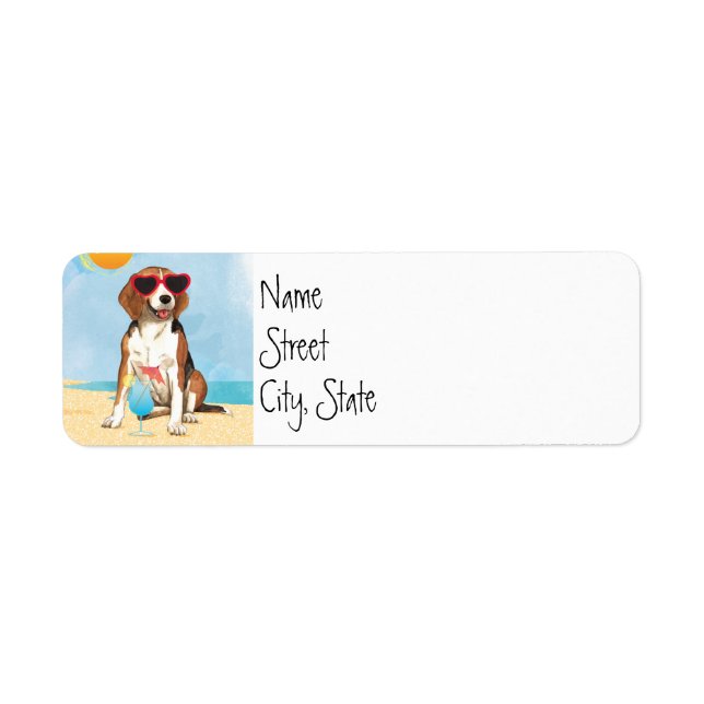 Summer Beagle Return Address Label (Front)