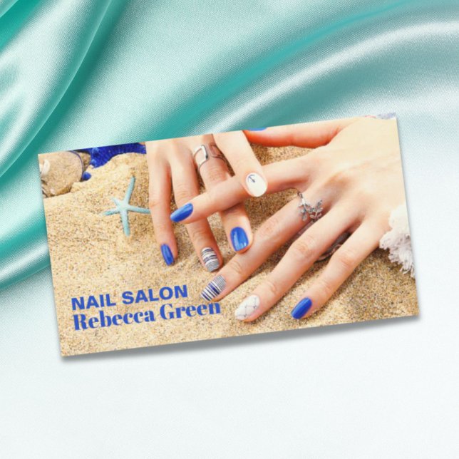 Summer beauty manicurist nail artist nail salon business card (Summer beauty manicurist nail artist nail salon business card)