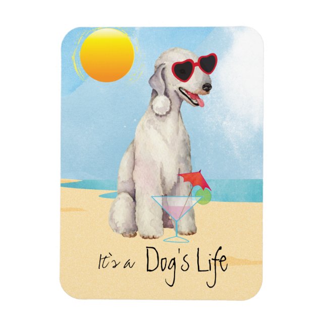 Summer Bedlington Terrier Magnet (Vertical)