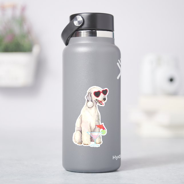 Summer Bedlington Terrier Vinyl Sticker (HydroFlask)