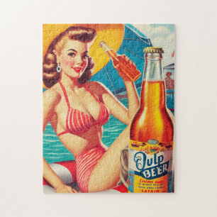 Summer Beer Pin-up Jigsaw Puzzle