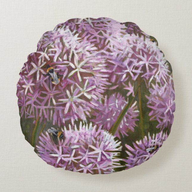 Summer bees 2014 round cushion (Front)