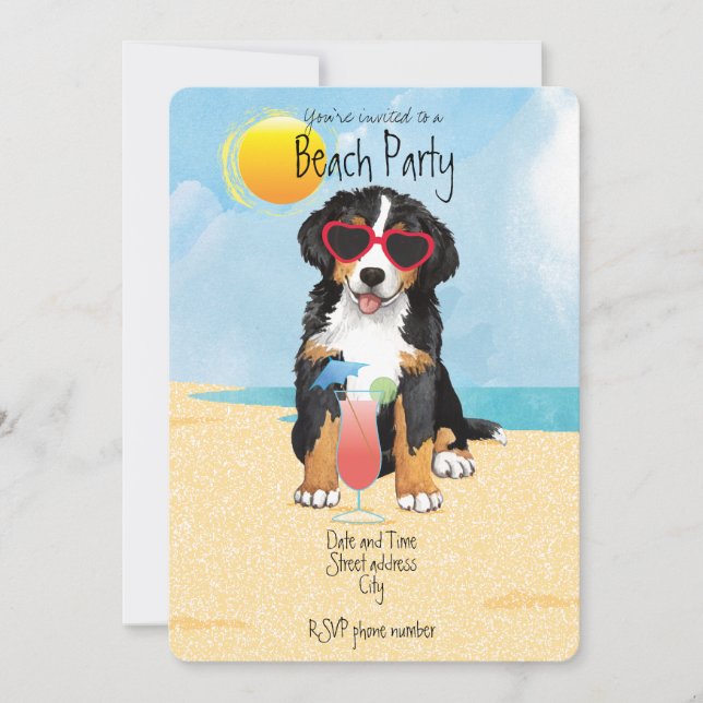 Summer Berner Beach Party Invitation (Front)
