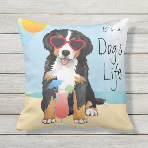Summer Bernese Mountain Dog Cushion
