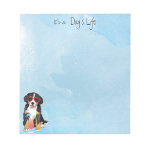 Summer Bernese Mountain Dog Notepad