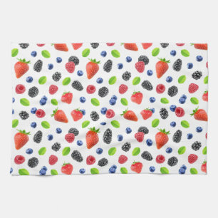 Summer berries tea towel