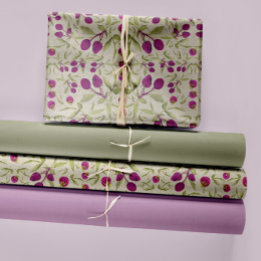 Summer Berries Watercolor Decoupage Wrapping Paper Sheet