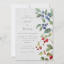 Summer berries Wedding Invitation