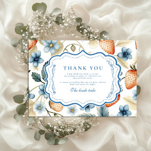 Summer Berry Love Bridal Shower Thank You Card