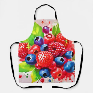 Summer Berry Splash Design Apron