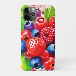 Summer Berry Splash Design iPhone 11 Pro Case