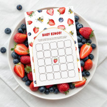 Summer Berry Sweet Baby Shower Bingo Game