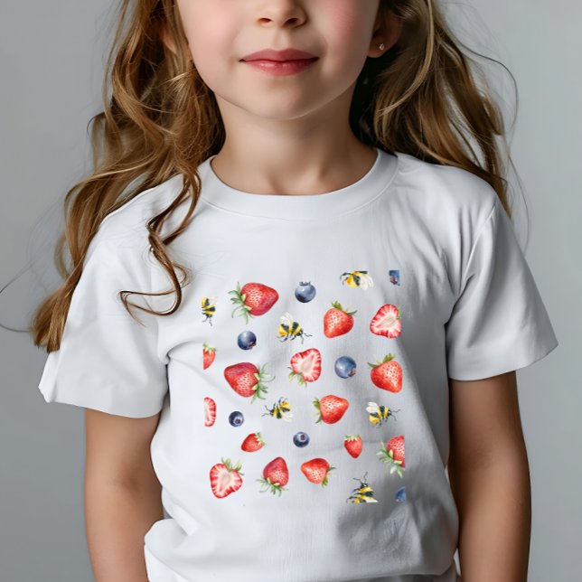 Summer Berry Sweet Watercolor Baby Shower T-Shirt (Summer Berry Sweet Watercolor Baby Shower Baby T-Shirt)