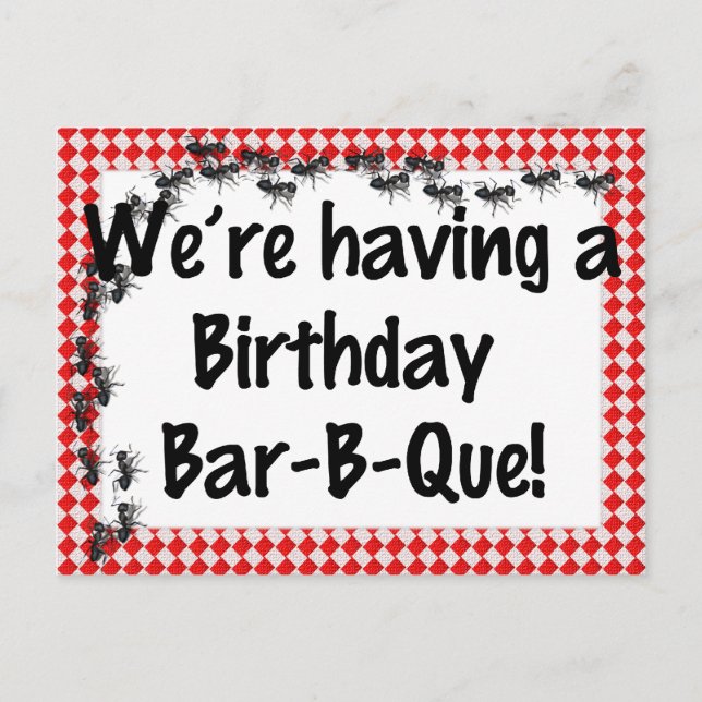 Summer Birthday BBQ Invitation (Front)