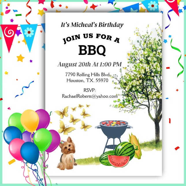 Summer Birthday Birthday Backyard Invitation (Creator Uploaded)