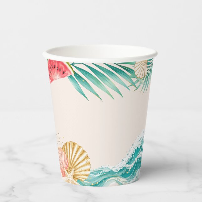 Summer Birthday Party Paper Cup (Front)
