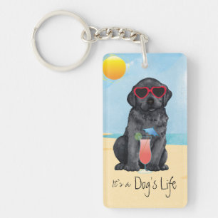 Summer Black Lab Key Ring