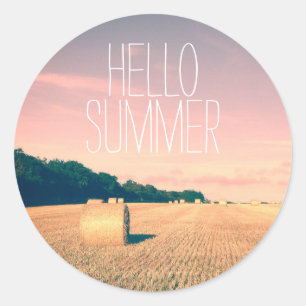 Summer Bliss in the English countryside Classic Round Sticker