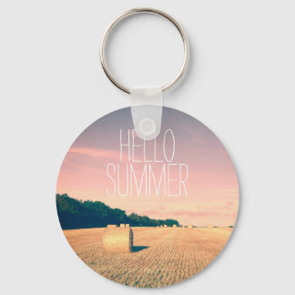 Summer Bliss in the English countryside Key Ring