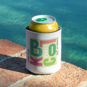 Summer Block Party Retro Type Neighbourhood Event Can Cooler