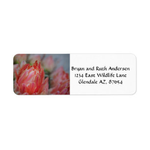 Summer blooms return address label
